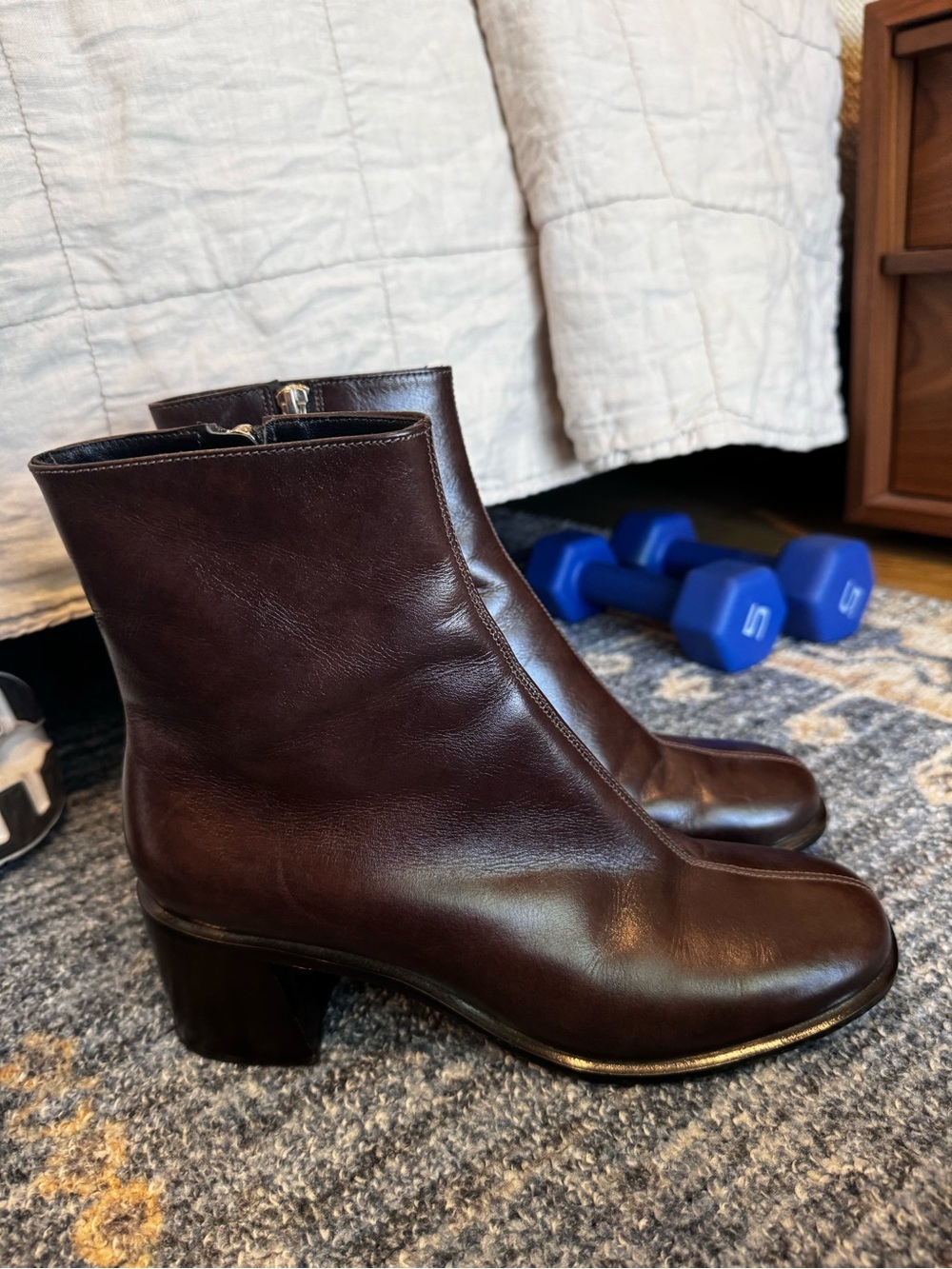 Rachel Comey Women's Leather Ankle Boots in Dark Brown